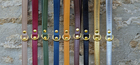 Vegan grain Leather Dog Lead