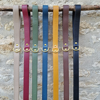 Vegan grain Leather Dog Lead