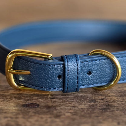 Vegan grain Leather Dog Collar