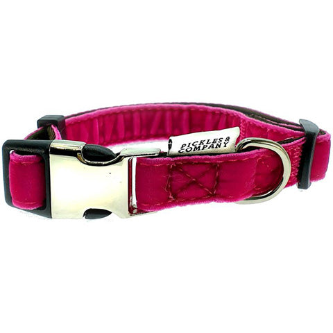 dog collar velvet pink